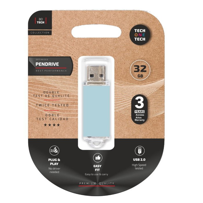 Tech One Tech Basic Blue Sky Pendrive 32GB Azul Cielo Tech One Tech Basic Blue Sky Pendrive 32GB Azul Cielo